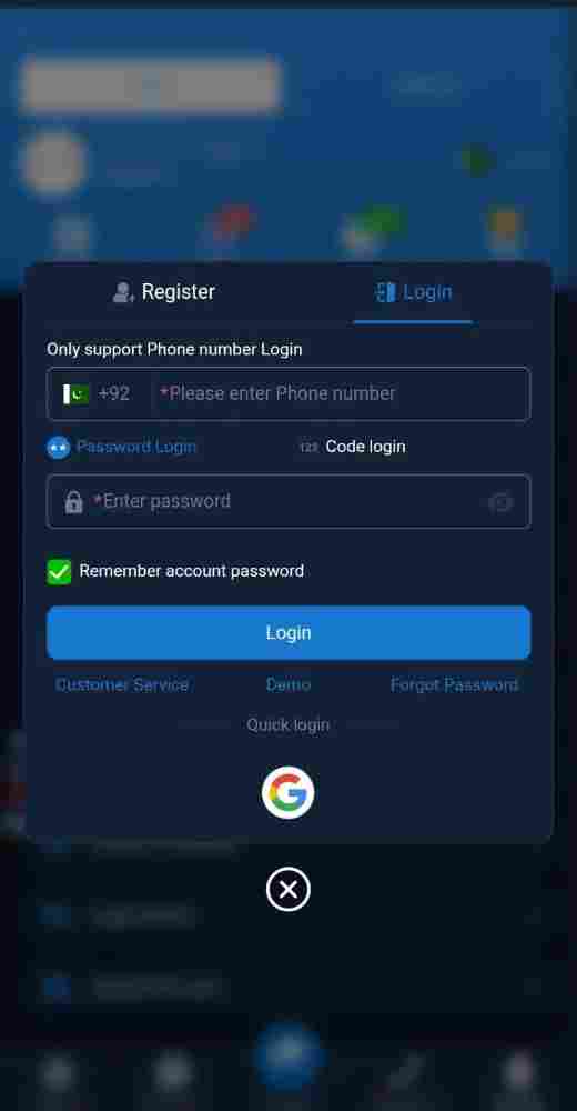 Login on 777E Game